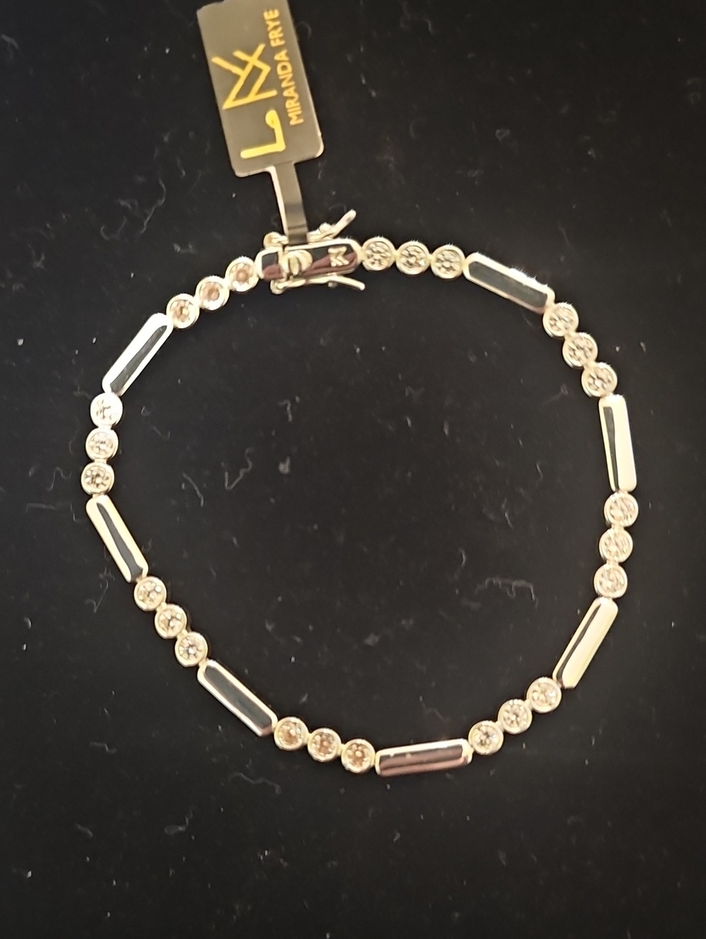 Miranda Frye 925 Solid Silver Monroe Bracelet NWT Size Large 7.5"
